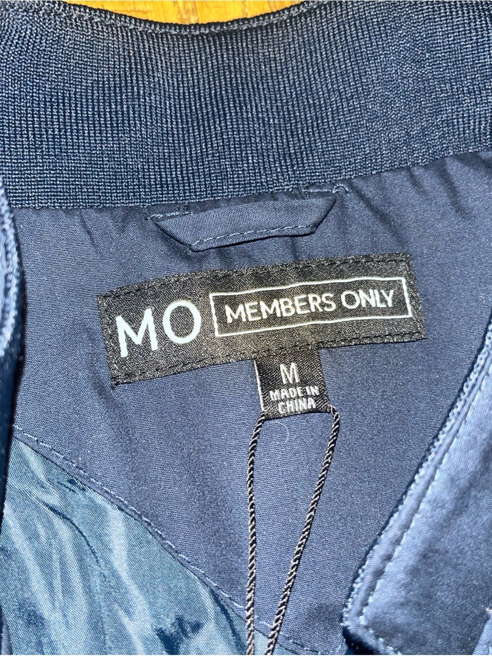 Members Only Jacket Mens Medium Navy Blue Bomber Full Zip W/ Pockets - Picture 2 of 10